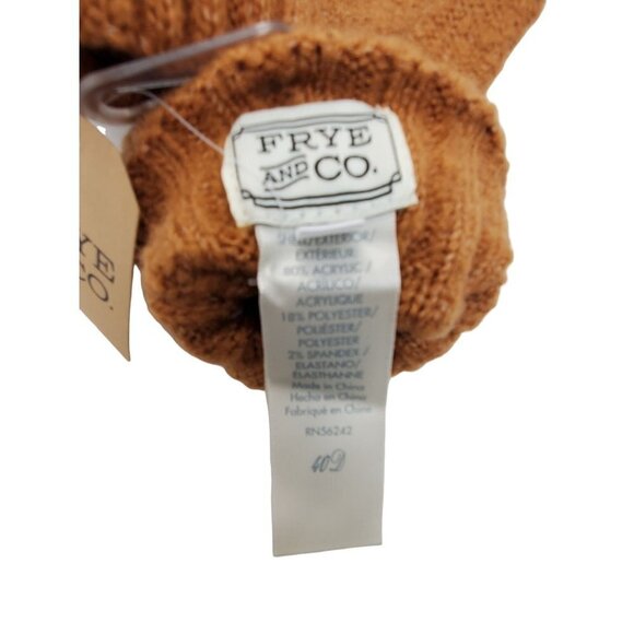 Frye and Co. Pop Top Cable Mittens Bark Brown - Picture 7 of 8